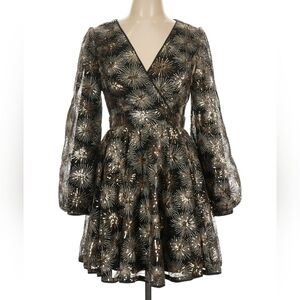 Flying Tomato Black & Gold Sequin Dress | Size L